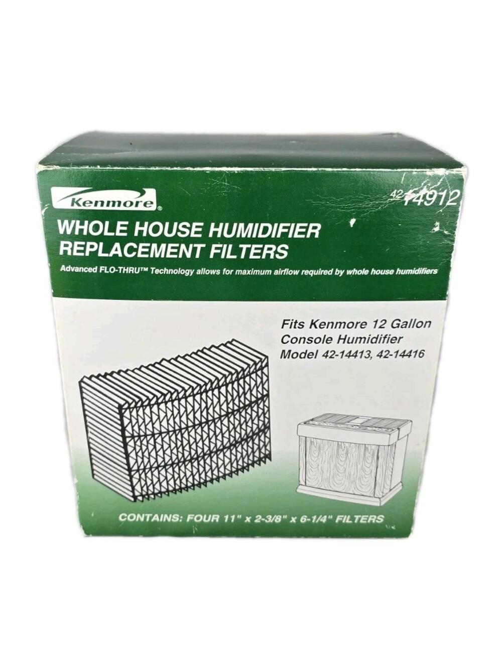 Kenmore 14912 Whole House Humidifier Replacement Filters 4 PACK OEM Sears NOS